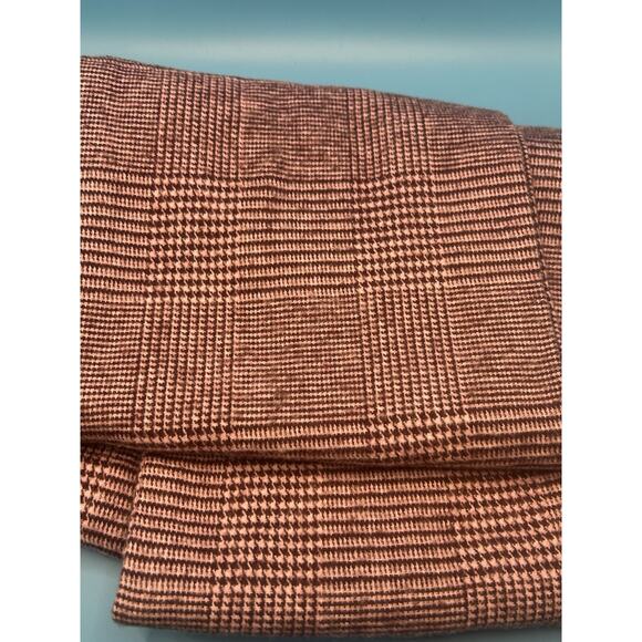 Houndstooth Burgundy Cotton Blend Wrap Around Womens Scarf 70”x32” Cozy - Picture 5 of 5